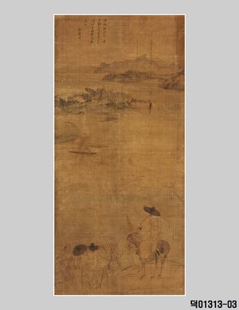 3폭: 津頭待舟 (나루터)